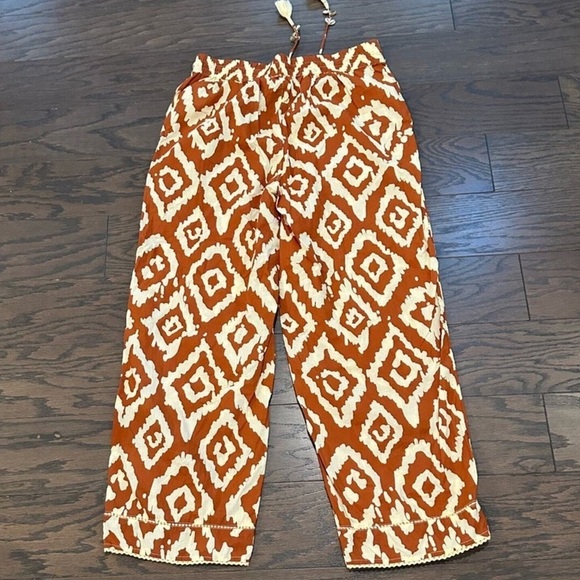 Anthropologie Haute Hippie, SOFT Cotton Pants Wide Leg,Shell Tie,Boho Size Large - Picture 1 of 11